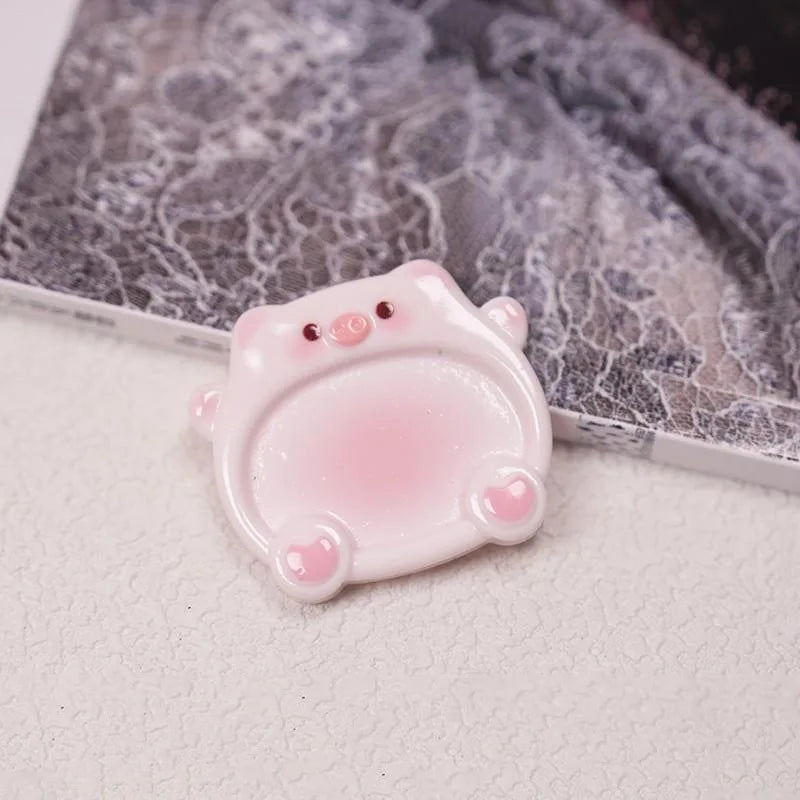 Cartoon Pig Color Palette Nail Art Mixing Color Drawing 1pcs Pallet Gel Polish Nail Painting Board Color Palette Manicure Tools
