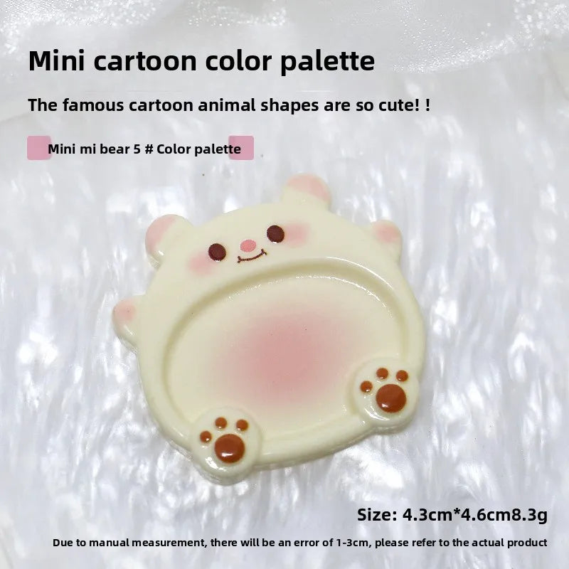 Cartoon Pig Color Palette Nail Art Mixing Color Drawing 1pcs Pallet Gel Polish Nail Painting Board Color Palette Manicure Tools