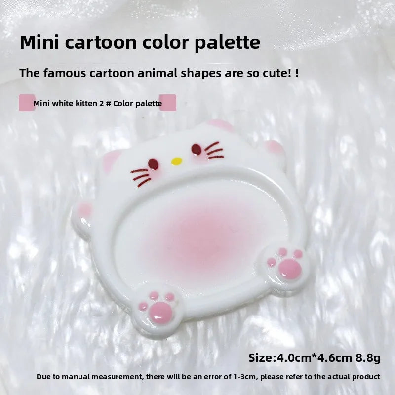 Cartoon Pig Color Palette Nail Art Mixing Color Drawing 1pcs Pallet Gel Polish Nail Painting Board Color Palette Manicure Tools