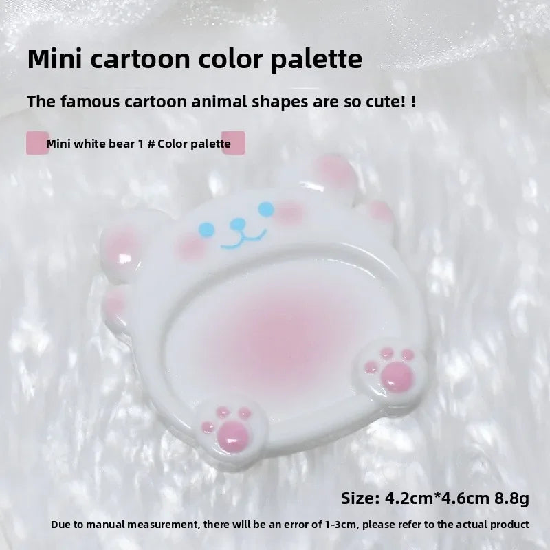 Cartoon Pig Color Palette Nail Art Mixing Color Drawing 1pcs Pallet Gel Polish Nail Painting Board Color Palette Manicure Tools