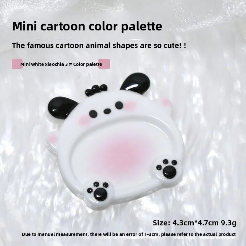 Cartoon Pig Color Palette Nail Art Mixing Color Drawing 1pcs Pallet Gel Polish Nail Painting Board Color Palette Manicure Tools