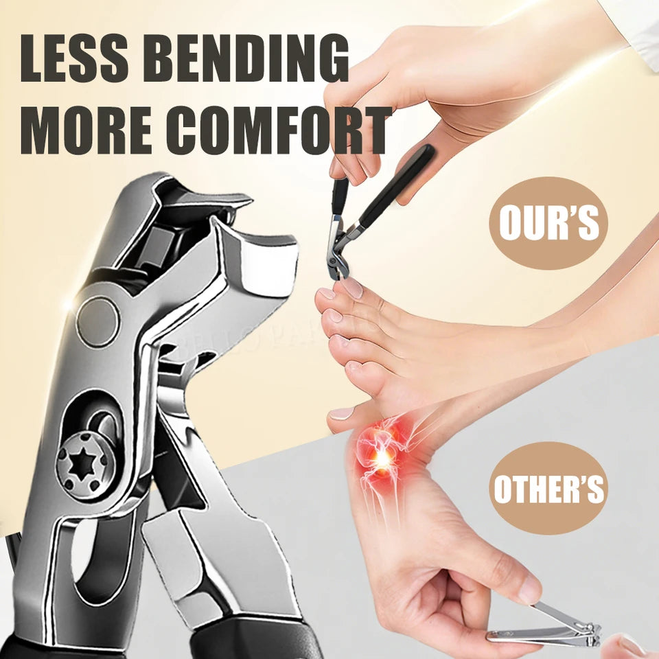 Curved nail clippers with large opening three times anti-splash storage Nail clippers for the elderly thick toenails Heavy duty