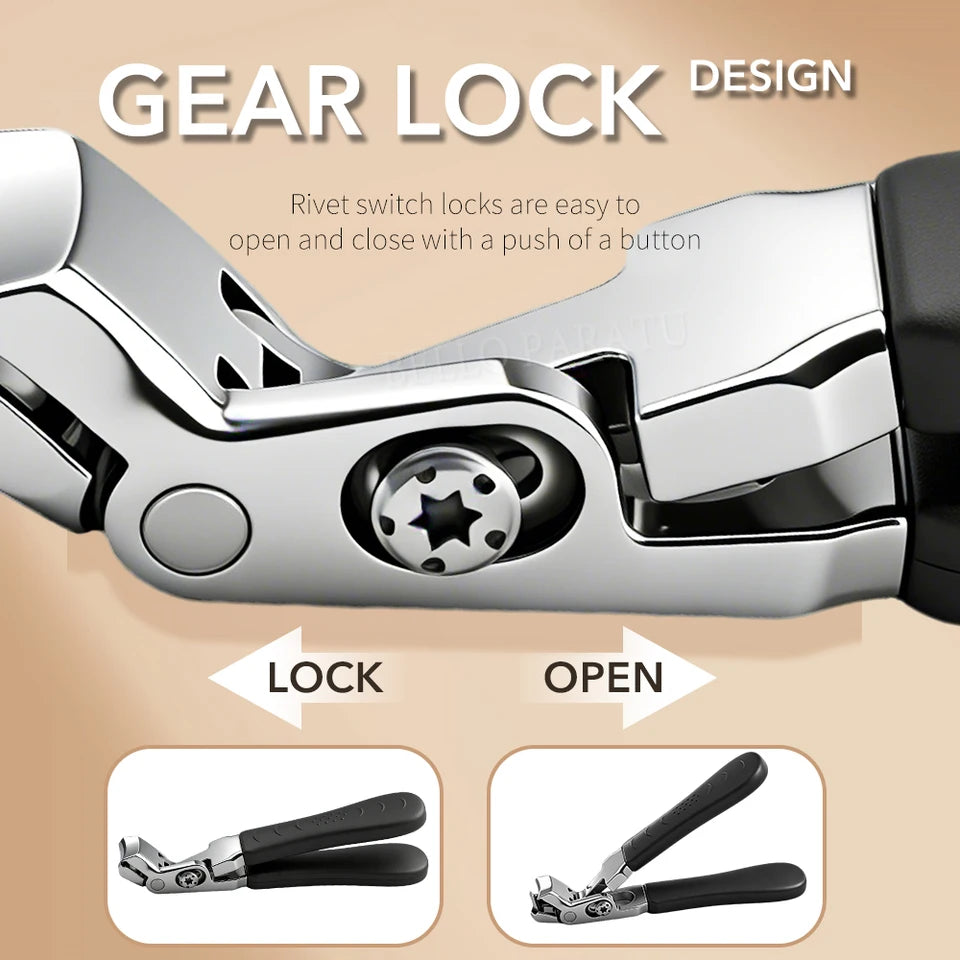 Curved nail clippers with large opening three times anti-splash storage Nail clippers for the elderly thick toenails Heavy duty